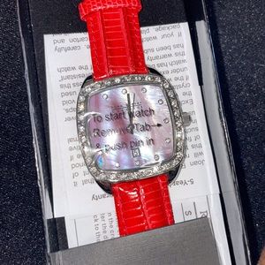 NEW JOAN RIVERS RED WATCH BRAND NEW WATCH - Joan Rivers Classics Collection.
